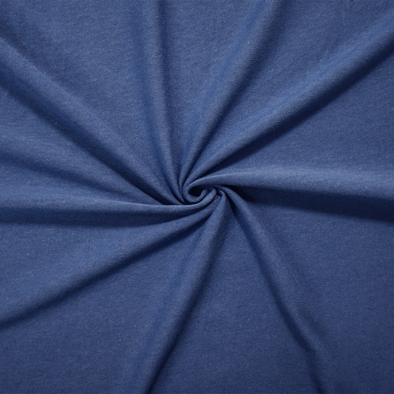 Denim Blue Solid Cotton Spandex Knit Fabric - 10 oz - Reorderable By the Yard